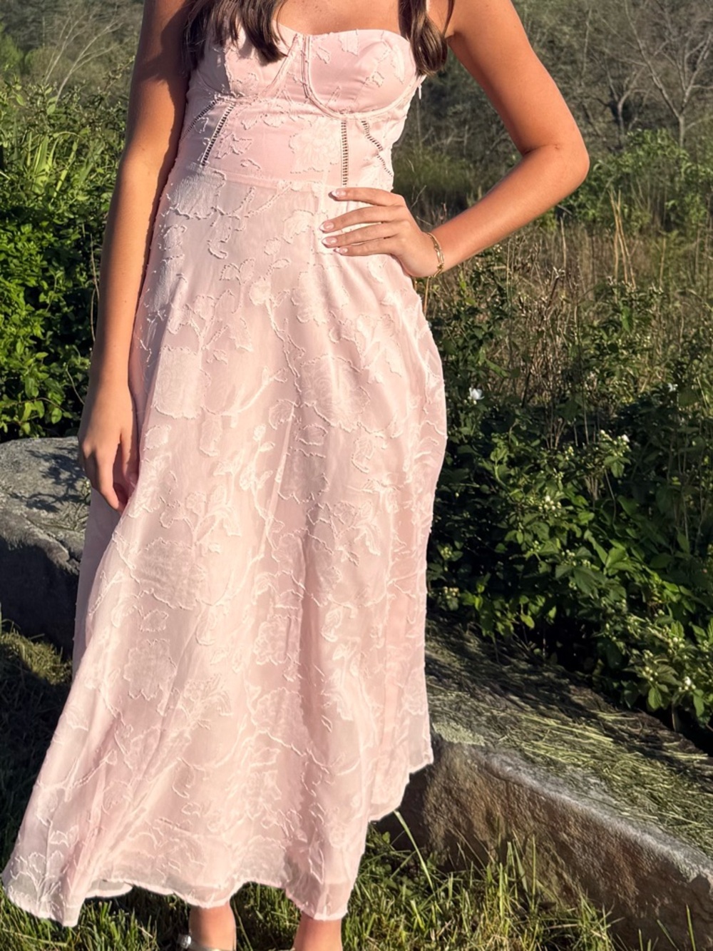 Pink dress-corset top